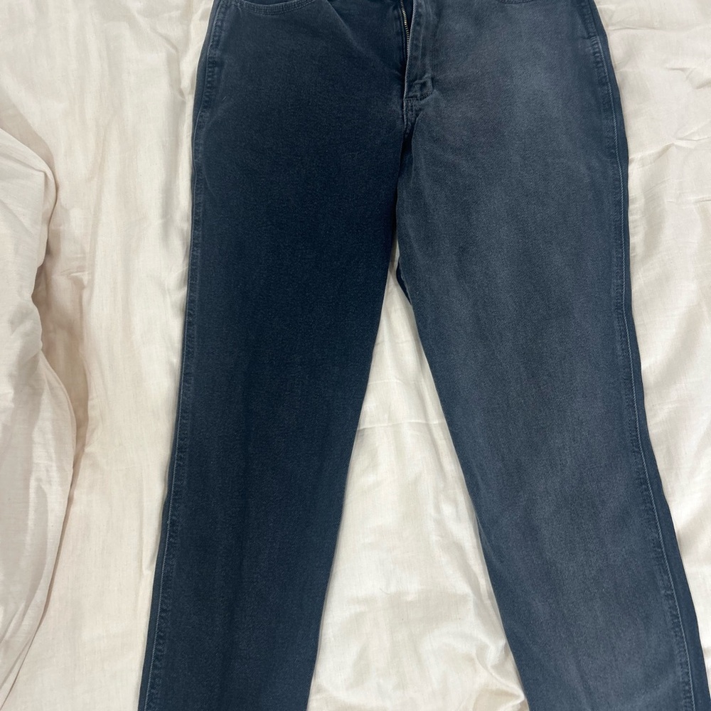 Hollister Women's Dark Gray Straight Leg Jeans